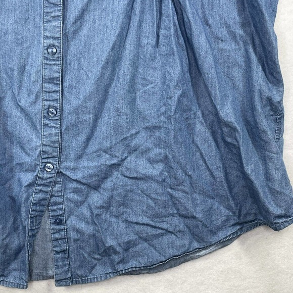Womens Size XXL Gloria Vanderbilt Cotton & Lyocell Chambray Button Down Shirt‎ - Picture 12 of 15